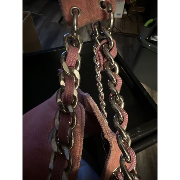 david bitton buffalo velour Handbag pink velour Boho Hippie - Picture 5 of 6